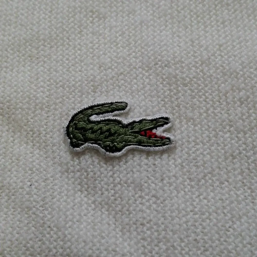 Vintage Izod Lacoste Cardigan Sweater Men’s Size L White 90s Retro Kurt Cobain